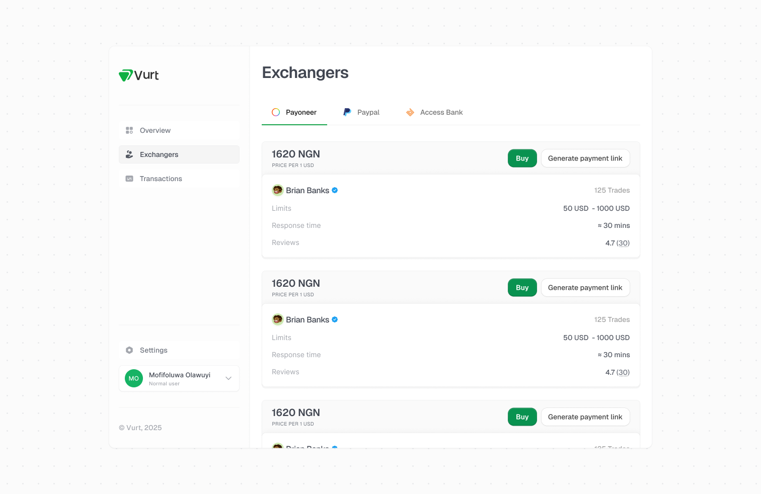 Dashboard Mockup